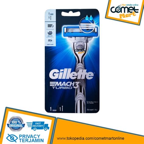 Jual GILLETTE MACH 3 TURBO Mach3 Alat Cukur Dengan 3 Mata Pisau