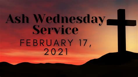 Ash Wednesday February 17 2021 Youtube