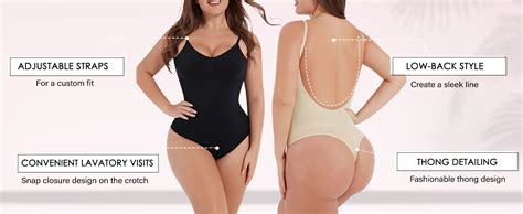 Soo Slick Bodysuit For Women Tummy Control Shapewear Low Back