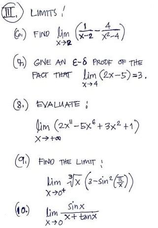 SOLVED II LMMTS 6 FIND Lim X Rightarrow R Left Frac 1 X