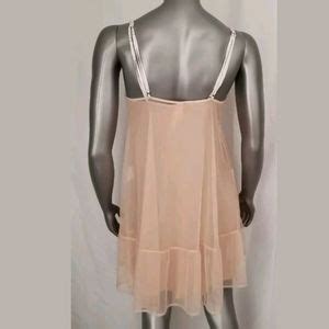 PINK Victoria S Secret Intimates Sleepwear Vs Pink Lingerie Mesh Lace Slip Babydoll Poshmark