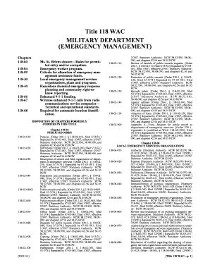 Fillable Online Leg Wa Title 118 WAC MILITARY DEPARTMENT EMERGENCY