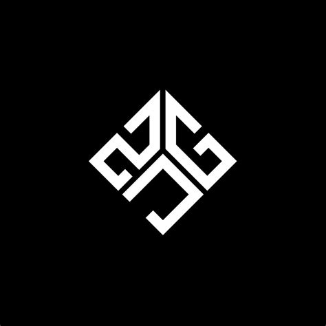 ZJG letter logo design on black background. ZJG creative initials ...