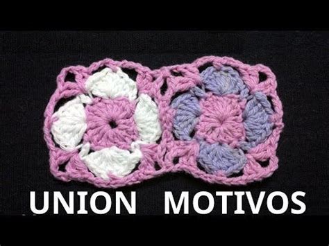 Unión Motivo N10 granny square en tejido crochet tutorial paso a paso