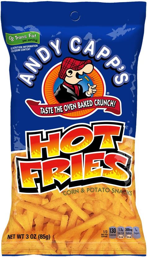 Andy Capps Hot Fries Snacks 3 Oz Pack Of 12