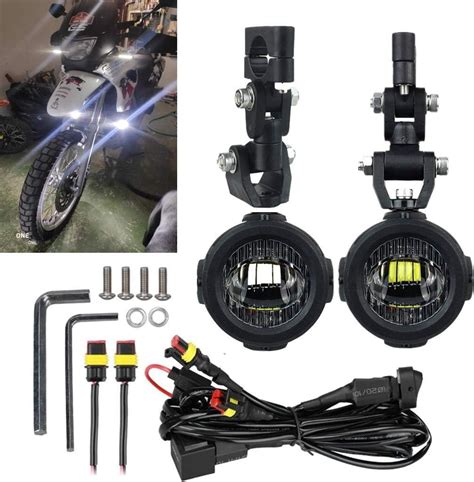 X Led Feux Additionnels Moto Phare Antibrouillard Moto C Blage