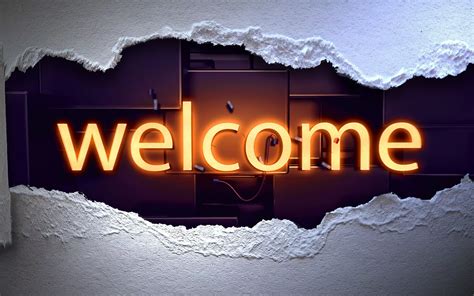 Desktop Welcome Wallpaper | Neon backgrounds, Facebook cover photos hd ... 