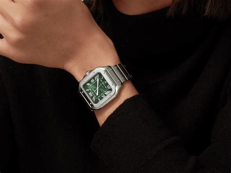 Santos De Cartier Green Dial MM LM