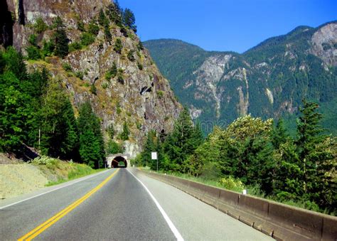 Driving Alaskan Highway stock image. Image of mountains - 124136627