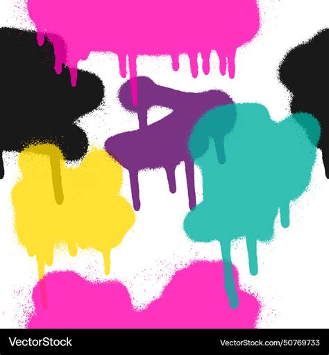 Graffiti spray paint seamless pattern Royalty Free Vector