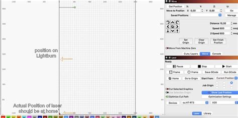 Laser Position Doesn T Recognise Where It Is Accurately On Lightburn