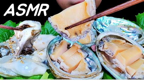 Asmr 전복회 리얼사운드 해산물 먹방 Ft생굴 Raw Abalone And Oyster Real Mukbang Eating