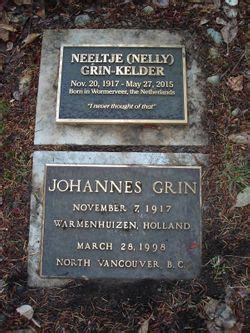 Neeltje Nelly Grin Kelder 1917 2015 Mémorial Find a Grave