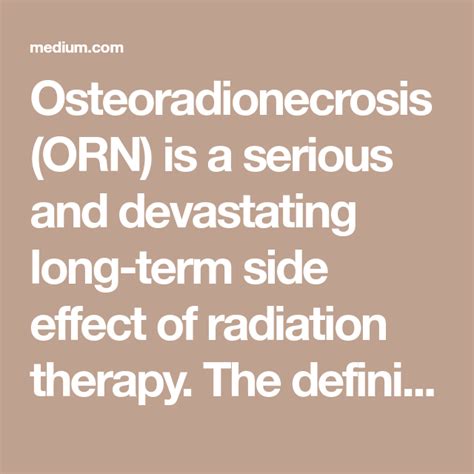 Osteoradionecrosis Of The Jaw What Is It