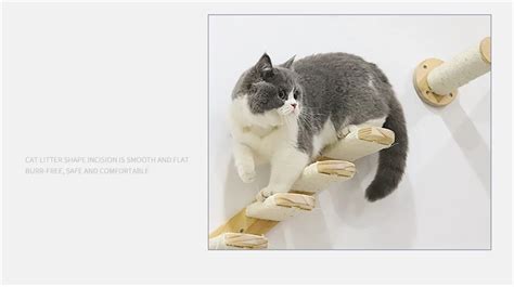 Griffoir Hamac Mural En Bois Massif Pour Chats Pi Ce Meuble Pour