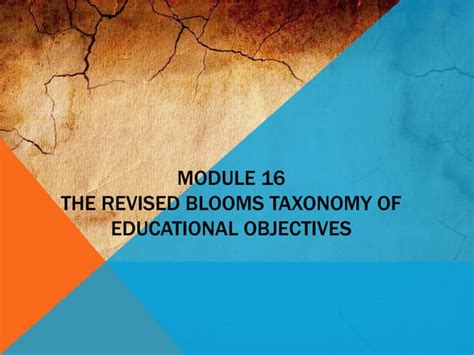 The Revised Blooms Taxonomy Of Educational Objectivespdf