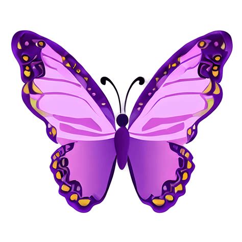 Purple Butterfly and Pink Flower Clipart · Creative Fabrica