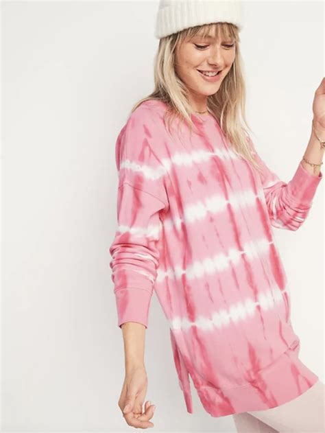 Old Navy Oversized Specially Dyed Tunic Sweatshirt Best Pink Ts For Her Popsugar Fashion