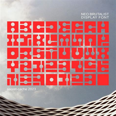neo brutalist display font  secret cache