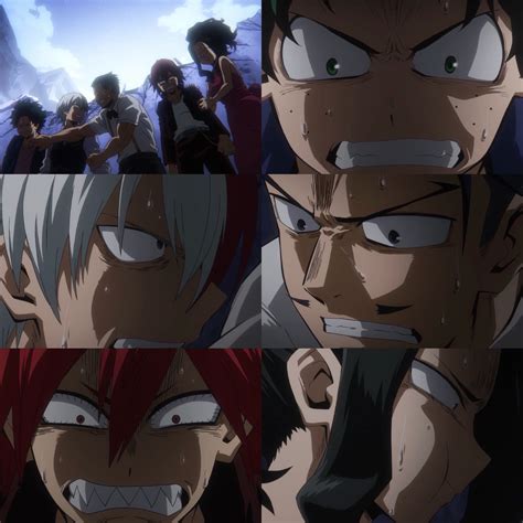 Midoriya Izuku Todoroki Shouto Tenya Iida Kirishima Eijirou And Yaoyorozu Momo Boku No Hero