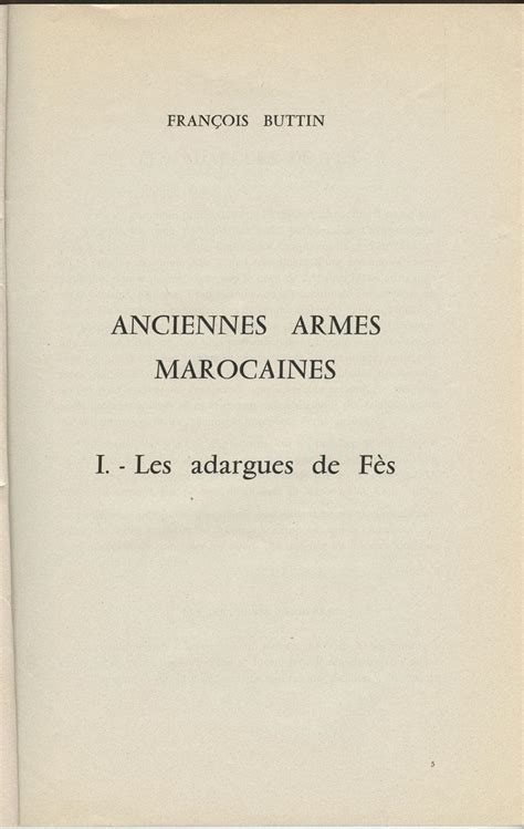 HESPÉRIS TAMUDA EXTRAIT VOL 1 ANCIENNES ARMES MAROCAINES