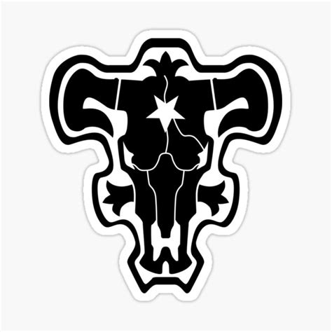 "Black Clover Black Bulls Logo | Black" Sticker for Sale by BIG-DICK ...