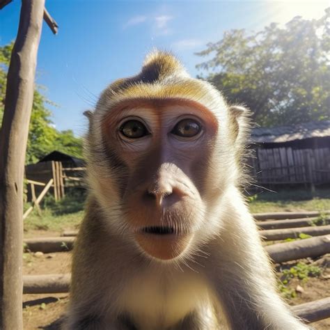 Premium AI Image | A monkey with a big nose and a big nose