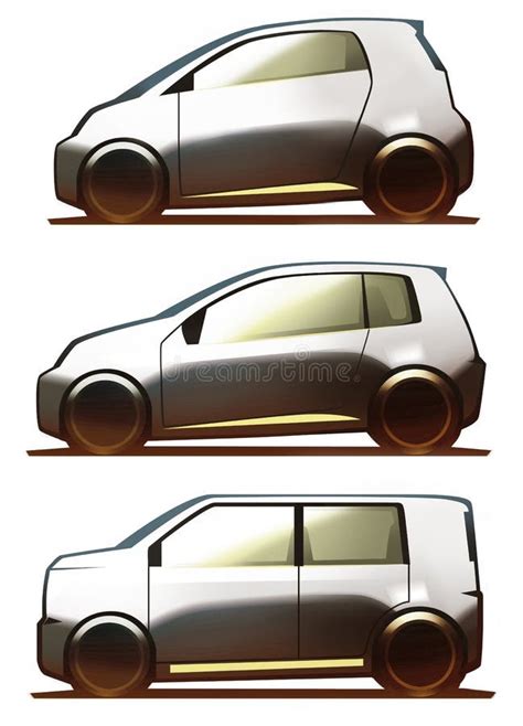 Bilkropp Microcar Stadsbil Och Kei Bil Stock Illustrationer Illustration Av Transport Drev