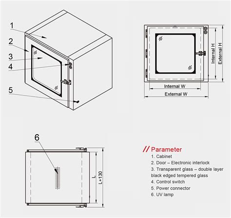 Stainless Steel Pass Box Static Type Electrical Interlock Clean Room