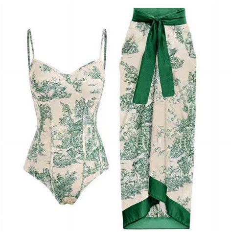 Swimsuit With Matching Cover Up Set Women Floral Print Beach Swimsuit Tropical Bikini Swimwear