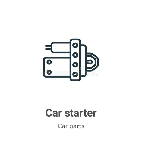 Car Starter Vector Icon On White Background Flat Vector Car Starter