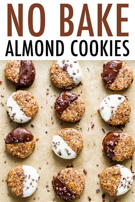 Healthy No Bake Almond Cookies - Eating Bird Food