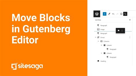 How To Move Blocks In Wordpress Gutenberg Editor Youtube