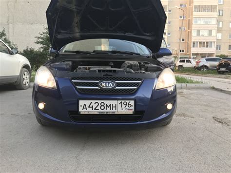 Замена ламп ближнего света и габаритов — KIA Ceed (1G), 1,6 л, 2008 ...