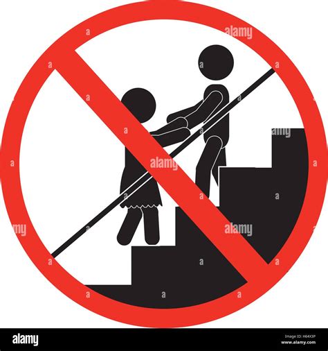 Señal De Prohibido Jugar En Las Escaleras Imagen Vector De Stock Alamy