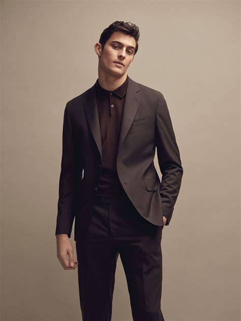 View All Suits Men Massimo Dutti Americana Lana Marrón