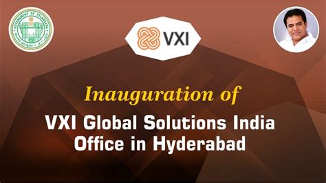 Minister Ktr Inaugurating Vxi Global Solutions First India Centre Of