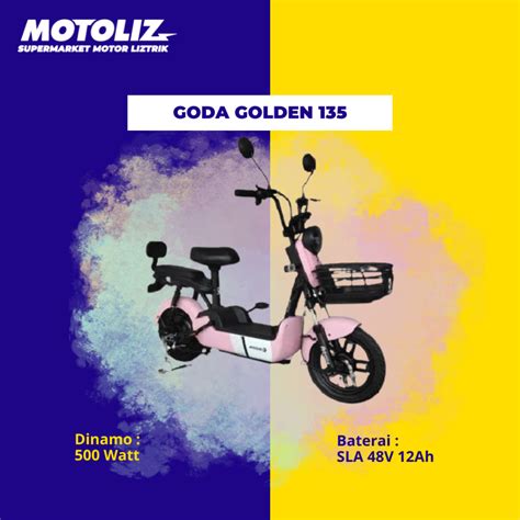 Jual GODA GOLDEN 135 SEPEDA LISTRIK GEJAYAN JOGJA ELECTRIC BIKE