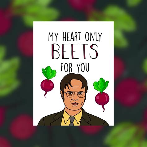 Dwight Schrute the Office Beet Farms Funny Card - Etsy