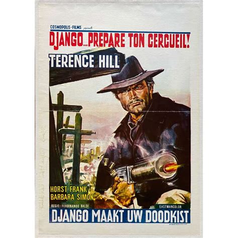 DJANGO PREPARE A COFFIN Belgian Linenbacked Movie Poster 14x21 In