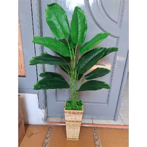 Jual Pohon Pisang Artificial Pot Rotan Anyam Shopee Indonesia