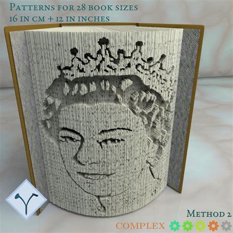 Queen Elizabeth Ii Book Folding Pattern Instruction Diy Etsy