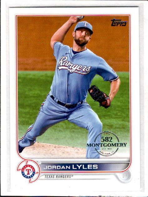 2022 Topps 582 Montgomery Club Foil Stamped Jordan Lyles 376 Rangers