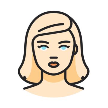 Simple Blonde Woman Icon Vector Pretty Lineal Icon Flat Icon Png And Vector With Transparent