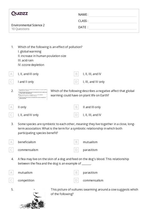 50 Environmental Science Worksheets For 8th Grade On Quizizz Free And Printable