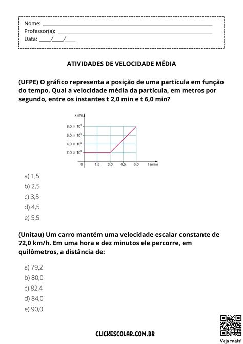 Calculo De Velocidade Media UFPA – Exercício Resolvido Sobre