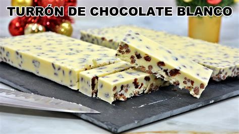 Turrón de chocolate blanco con arroz inflado de chocolate negro YouTube