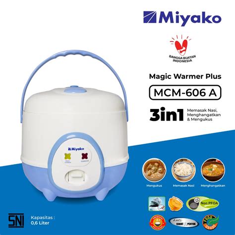 Jual Rice Cooker Miyako Mcm A Magic Warmer Plus Magic Biru