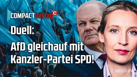 Duell Afd Gleichauf Mit Kanzler Partei Spd Dynamit Berlin