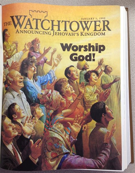 The Watchtower 1992 Bound Magazines Jehovahs Witnesses Ebay